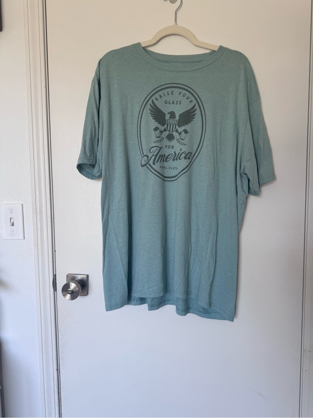 Rural Cloth Men's Short Sleeve Graphic Crew Tee in Sage Green